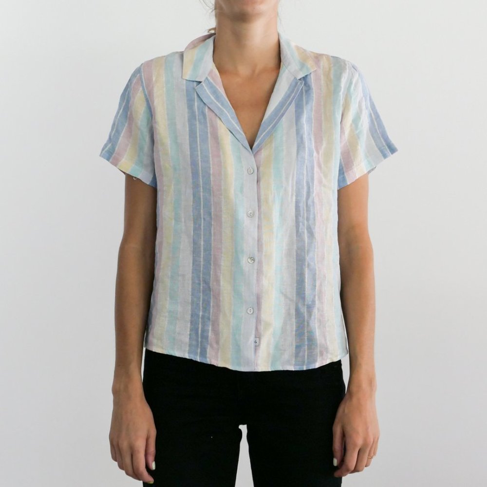 Rails Pastel Rainbow Button Down Tee